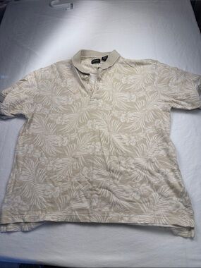 Arrow Beige/creme Short-Sleeve Polo Sz L